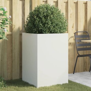 Gossi jardiniera, alb, 52x48x75 cm, otel laminat la rece