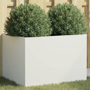 Gossi jardiniera, alb, 62x47x46 cm, otel laminat la rece