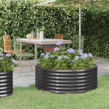Gossi jardiniera, antracit, 100x100x36 cm, otel vopsit electrostatic