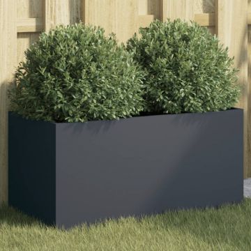 Gossi jardiniera, antracit, 62x30x29 cm, otel laminat la rece