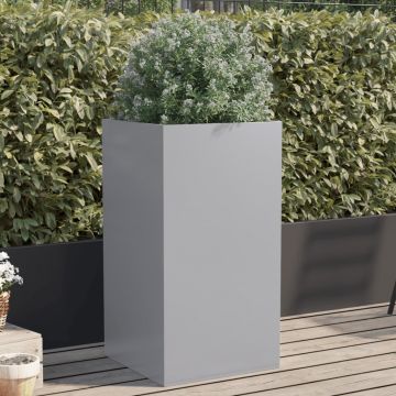 Gossi jardiniera, argintiu, 42x38x75 cm, otel galvanizat
