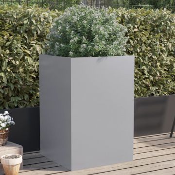Gossi jardiniera, argintiu, 52x48x75 cm, otel galvanizat