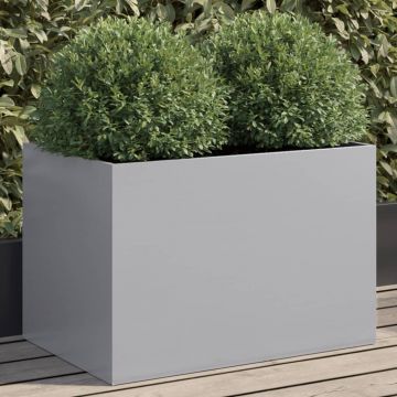 Gossi jardiniera, argintiu, 62x40x39 cm, otel galvanizat
