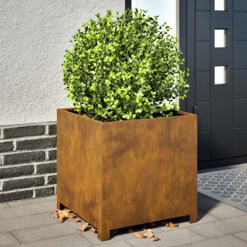 Gossi jardiniera de gradina, 50x50x50 cm, otel corten