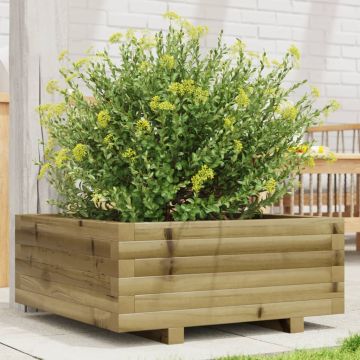 Gossi jardiniera de gradina, 60x60x26,5 cm, lemn de pin impregnat