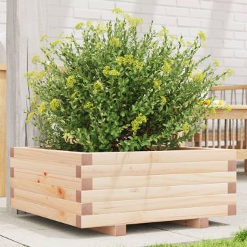 Gossi jardiniera de gradina, 60x60x26,5 cm, lemn masiv de pin