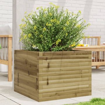 Gossi jardiniera de gradina, 60x60x45,5 cm, lemn de pin impregnat