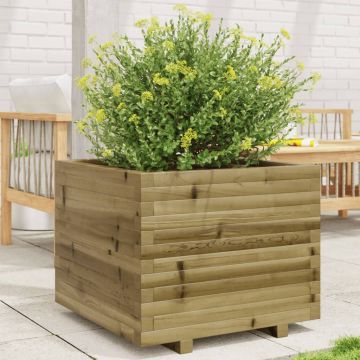 Gossi jardiniera de gradina, 60x60x49,5 cm, lemn de pin impregnat