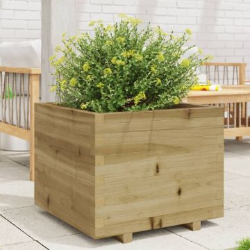 Gossi jardiniera de gradina, 60x60x49,5 cm, lemn de pin impregnat