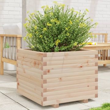 Gossi jardiniera de gradina, 60x60x49,5 cm, lemn masiv de pin