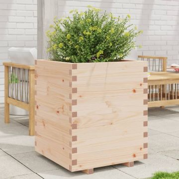 Gossi jardiniera de gradina, 60x60x72,5 cm, lemn masiv de pin
