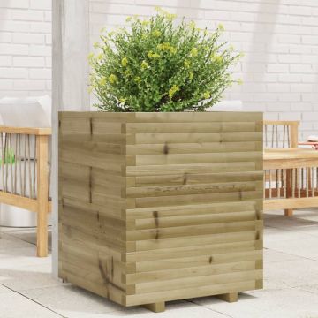 Gossi jardiniera de gradina, 60x60x72 cm, lemn de pin impregnat