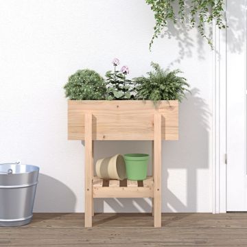 Gossi jardiniera de gradina, 62x30x69 cm, lemn masiv de pin