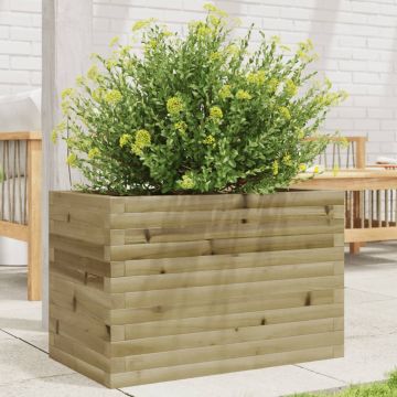 Gossi jardiniera de gradina, 70x40x45,5 cm, lemn de pin impregnat