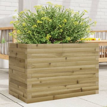 Gossi jardiniera de gradina, 70x40x46 cm, lemn de pin impregnat