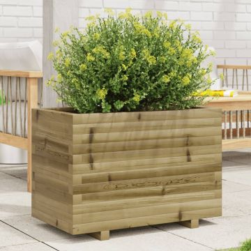 Gossi jardiniera de gradina, 70x40x49,5 cm, lemn de pin impregnat