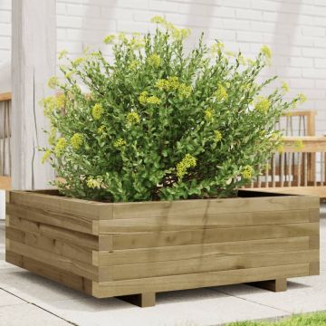 Gossi jardiniera de gradina, 70x70x26,5 cm, lemn de pin impregnat