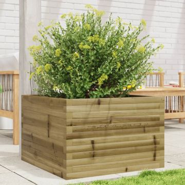 Gossi jardiniera de gradina, 70x70x45,5 cm, lemn de pin impregnat
