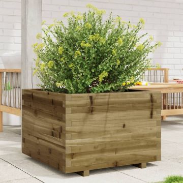 Gossi jardiniera de gradina, 70x70x49,5 cm, lemn de pin impregnat