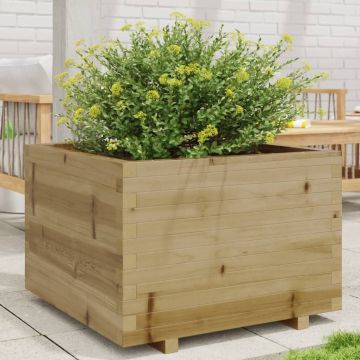 Gossi jardiniera de gradina, 70x70x49,5 cm, lemn de pin impregnat