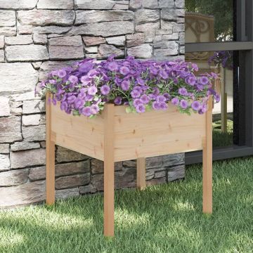 Gossi jardiniera de gradina, 70x70x70 cm, lemn masiv de pin