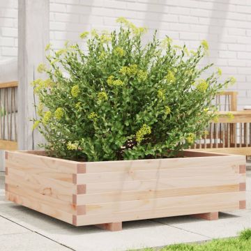 Gossi jardiniera de gradina, 80x80x26,5 cm, lemn masiv de pin