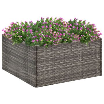 Gossi jardiniera de gradina, 80x80x40 cm, gri, poliratan
