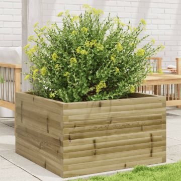 Gossi jardiniera de gradina, 80x80x46 cm, lemn de pin impregnat