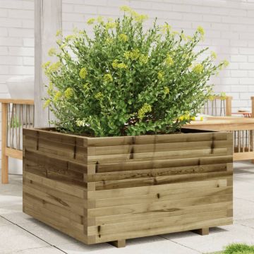 Gossi jardiniera de gradina, 80x80x49,5 cm, lemn de pin impregnat