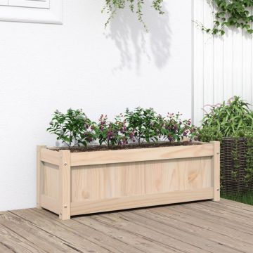 Gossi jardiniera de gradina, 90x31x31 cm, lemn masiv de pin