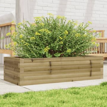 Gossi jardiniera de gradina, 90x40x23 cm, lemn de pin impregnat