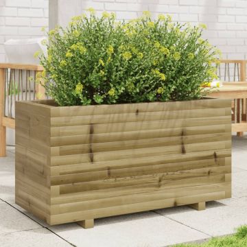 Gossi jardiniera de gradina, 90x40x49,5 cm, lemn de pin impregnat