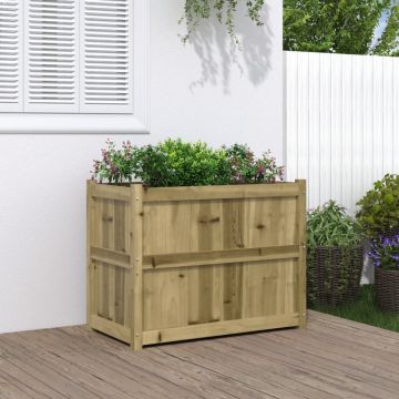 Gossi jardiniera de gradina, 90x50x70 cm, lemn de pin impregnat
