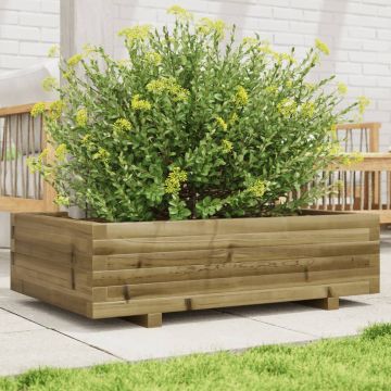Gossi jardiniera de gradina, 90x60x26,5 cm, lemn de pin impregnat