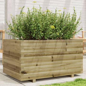 Gossi jardiniera de gradina, 90x60x49,5 cm, lemn de pin impregnat