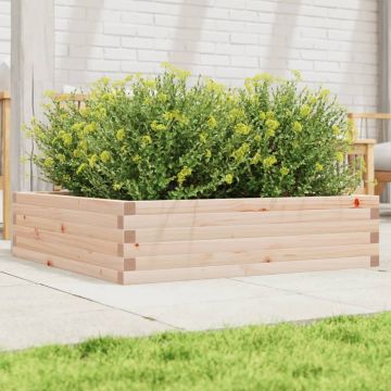 Gossi jardiniera de gradina, 90x90x23 cm, lemn masiv de pin