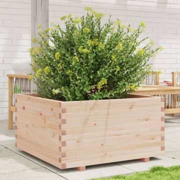 Gossi jardiniera de gradina, 90x90x49,5 cm, lemn masiv de pin