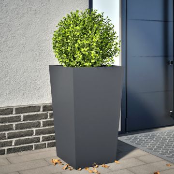 Gossi jardiniera de gradina, antracit, 45x45x75 cm, otel