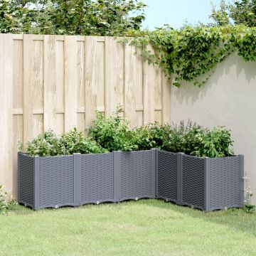 Gossi jardiniera de gradina, gri, 160x120x53 cm, pp