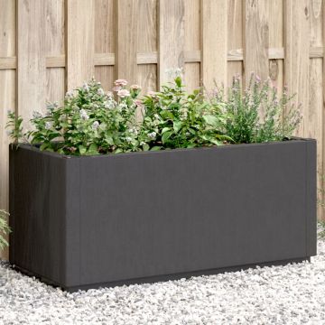 Gossi jardiniera de gradina, gri inchis, 80x36x35 cm, pp