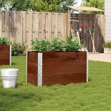 Gossi jardiniera de gradina, maro, 100x50 cm, lemn masiv de pin