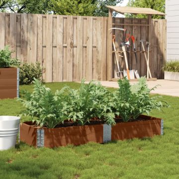 Gossi jardiniera de gradina, maro, 150x50 cm, lemn masiv de pin