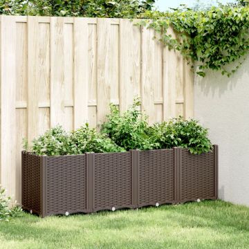 Gossi jardiniera de gradina, maro, 160x40x53 cm, pp