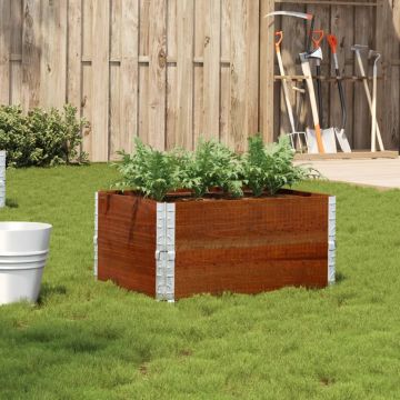 Gossi jardiniera de gradina, maro, 80x60 cm, lemn masiv de pin