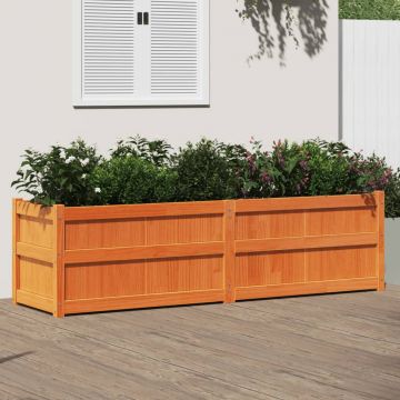 Gossi jardiniera de gradina, maro ceruit, 180x50x50 cm lemn masiv pin