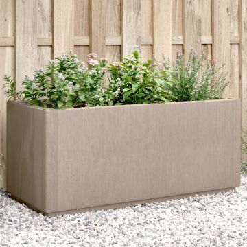 Gossi jardiniera de gradina, maro deschis, 80x36x35 cm, pp