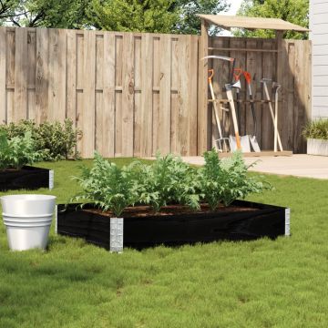 Gossi jardiniera de gradina, negru, 120x80 cm, lemn masiv de pin