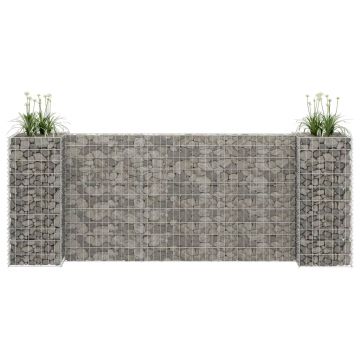 Gossi jardiniera gabion in forma de h, 260 x 40 x 100 cm, sarma otel