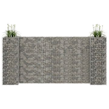 Gossi jardiniera gabion in forma de h, sarma otel, 260 x 40 x 120 cm