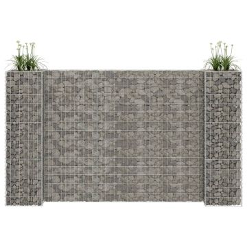 Gossi jardiniera gabion in forma de h, sarma otel, 260 x 40 x 150 cm